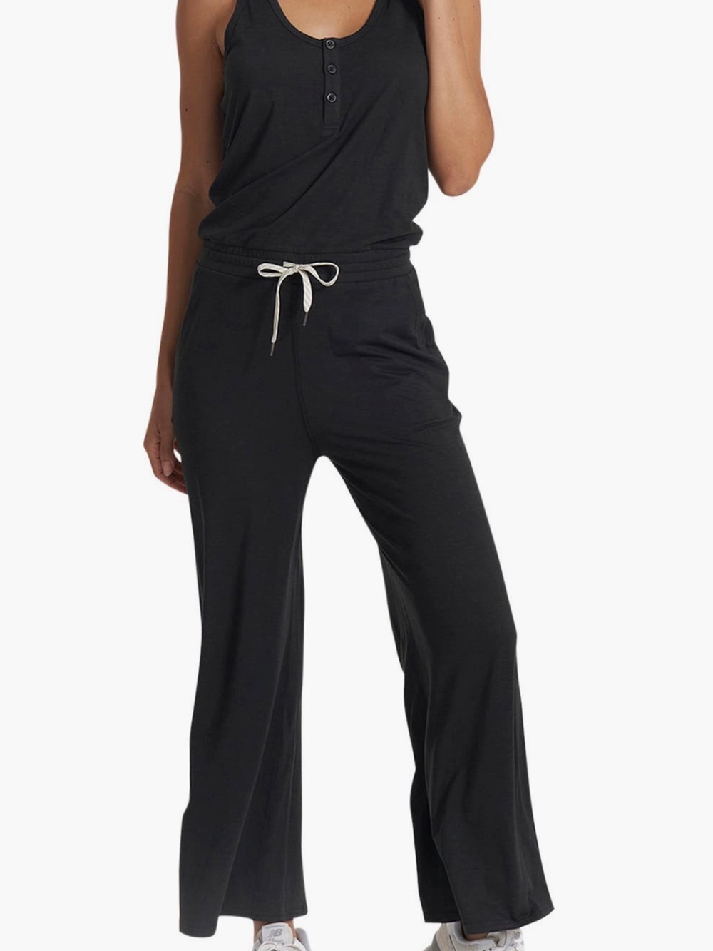 Vuori Falls Black Wide-Leg Jumpsuit